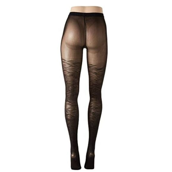 Wolford Ada Tights NWT black / black metallic size small - Picture 1 of 6